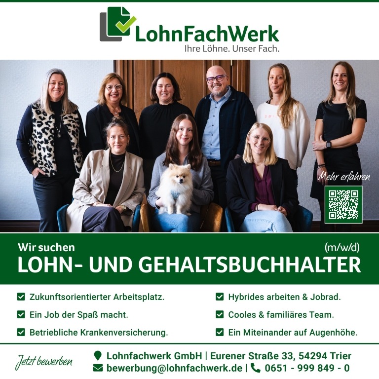 Wir suchen Lohn- und Gehaltsbuchhalter (m/w/d)